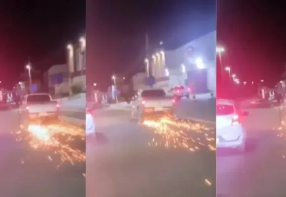 Motorista atropela 4 pessoas e arrasta moto pela Avenida J.S Pinheiro em Itabuna