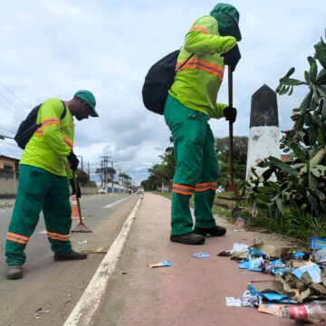 Mais de 200 toneladas de lixo eleitoral já foram removidos das  ruas de Itabuna